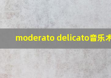 moderato delicato音乐术语